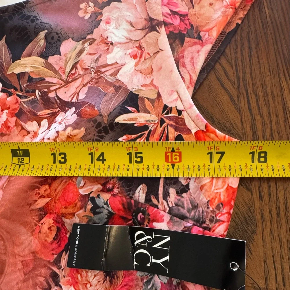 Pink Orange Sheath Midi Dress Cap Sleeves Floral Print Cocktail NWT M Sexy Chic